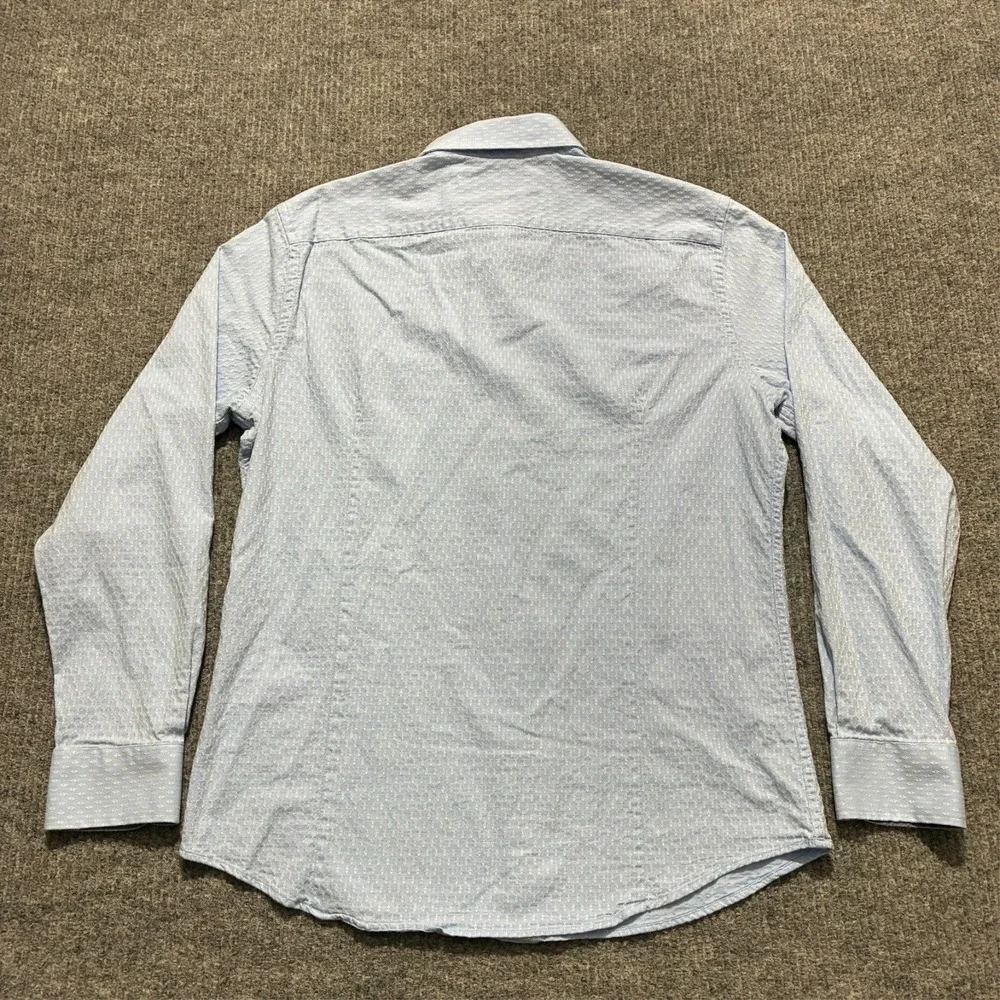 Banana Republic‎ Soft Wash Slim Fit Mens Button Down Shirt L Blue Long Sleeve